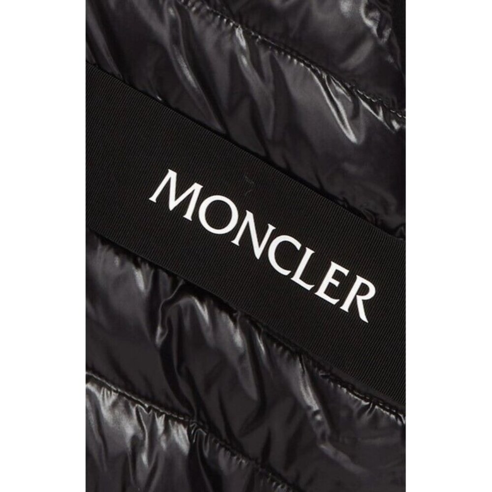 Moncler Kid's Quilted Down & Knit Hooded Black Cardigan Jacket Coat 10 NWT - Picture 2 of 10